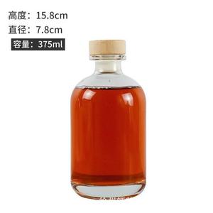 Frascos de Vidrio Transparente/Esmerilado de 250ml/375ml/500ml con Tapa de Madera, Estilo Vintage, Herméticos y <span class=keywords><strong>a</strong></span> Prueba de Fugas para Almacenar Licores, Whisky y Más - Product Image 4