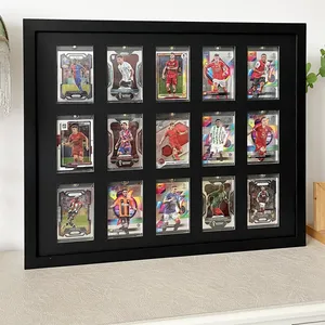 Wooden Sports Card Display Frame <b>Shadow</b> <b>Box</b> Wall Hanging for PSA Graded Trading Cards Collection Dustproof Acrylic Cover - Product Image 2