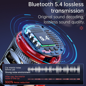 Reproductor MP3 para Auto, Transmisor FM, Cargador de Auto Bluetooth con Carga Rápida PD QC3.0 USB C con Pantalla de Voltaje, Proveedor OEM - Product Image 3