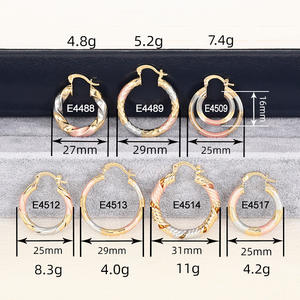 Miyan.2002 Aretes de Aro Evan&Hans, Chapados en Oro de 18K, Aleación de Zinc, Multicolor, Joyería de Moda para Mujer - Product Image 6