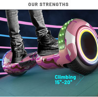 Hoverboard électrique à 2 roues, charge maximale 120 kg, hoverboard original avec 10 LED Bluetooth, batterie Jetech