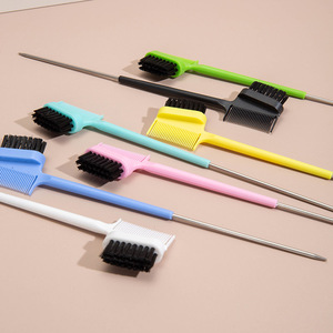 Double-ended Steel Needle Eyebrow <b>Brush</b> With Comb Pointed Tip For Eyebrow Styling Reusable Stainless Steel Tool - Product Image 2