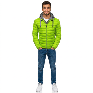 Custom Fashion Waterproof Plus Size Zip up Down <b>Coat</b> Men's Regular Puffer Shiny Shell <b>Thick</b> Jacket <b>Winter</b> Wear - Product Image 1