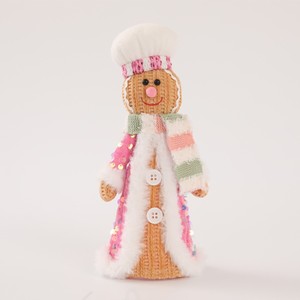 2025 New Christmas Decoration Gift 3D pink Gingerbread Man Plush Knitted Ornaments Cute <b>Doll</b> Christmas Decoration Gift - Product Image 6