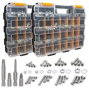 Stainless Steel Screw Nut Washer Assortment 1609 Pcs <b>Kit</b> With Bits Set For <b>DIY</b> Repair - Product Image 4
