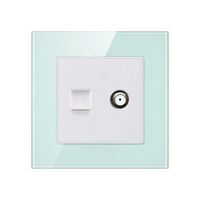 Type 86 Wall Network Cable Switch Socket Household Wired Closed Circuit Tv and Optical Fiber Network Panel Tv Computer
