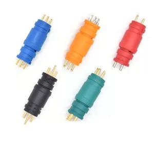 2 3 4 5 6 7 8pin DC Power Electrical Plug DC Power Plug 8 Core Wire To Wire Connector Waterproof IP67 Plug M8