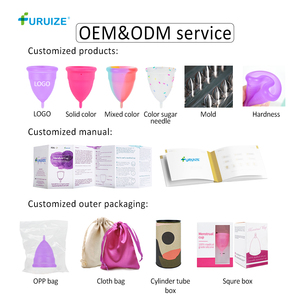 Coupe menstruelle réutilisable pour femmes Furuize, en silicone, mignonne, conforme à la norme ISO 13485 - Product Image 5