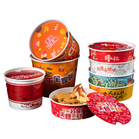 Assiettes et bols jetables personnalisés pour aliments frits à emporter, résistants à la graisse et à l'eau, pour plateaux de snacks, salades, sucre et pain