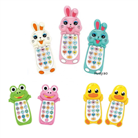 Vente en gros de jouets éducatifs en plastique interactifs pour enfants, jouets pour téléphone portable, animaux de dessin animé, grenouille, canard, lapin