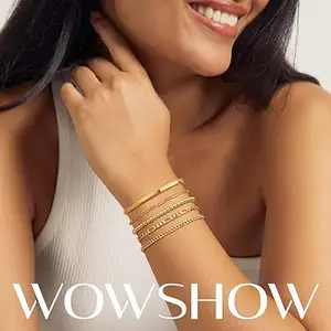 Gold-Manschetten-Armband 14K Gold vergoldetes gestapeltes Set verstellbare Armbänder Manschette/Perlen/Papierklips/Figaro/kubanische Kettenarmband