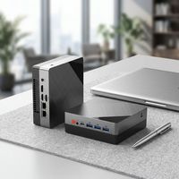 Mini PC Ryzen R5-4500U, 2*DDR4-3200Mhz, 512GB PCIE 3.0 M.2 2280 SSD, DP 1.4 4K 60Hz, 2*RJ45 2.5G Gigabit, 3*USB 3.0, Wi-Fi5, Wi-Fi6