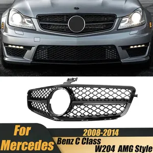 กระจังหน้ากันชนสำหรับ Mercedes Benz W204 C Class AMG Style ปี 2008-2014 C180 C200 C250 C300 C350 แผงกันกระแทก อะไหล่แต่งรถยนต์ - Product Image 1