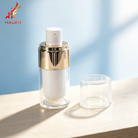 Nueva Llegada: Botellas de Spray de Acrílico Blanco de Doble Capa de 15 ml para Dispensar Emulsiones, para Crema Facial, Crema para Ojos, Cosméticos y Cuidado de la Piel