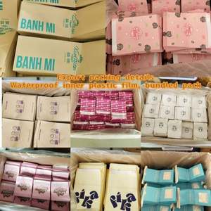 Sac en papier kraft imprimé en flexographie jetable, recyclable, pour collations, Noël, pop-corn, aliments, pain, gâteaux - Product Image 5