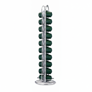Porte-dosette de 20 capsules de type Nespresso avec couvercle en plastique Boîte de rangement de 12 cuillères à café - Product Image 2