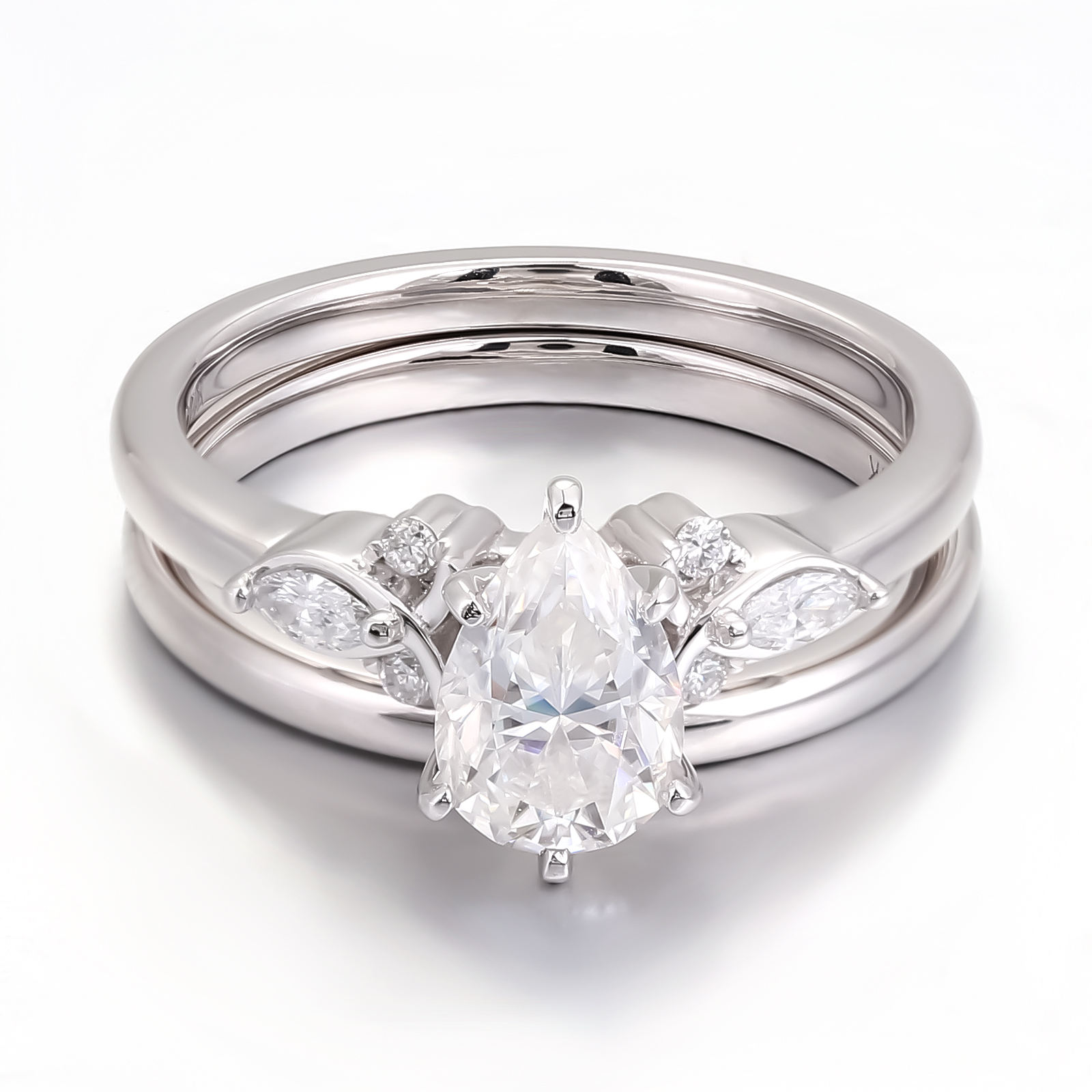 Real solid 10K gold moissanite  ring