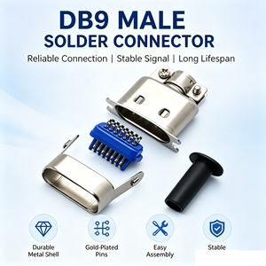 Connecteur industriel DB9 D-SUB pour convertisseur RS485 vers USB, passerelle série industrielle et hubs de contrôle Modbus RTU - Product Image 1