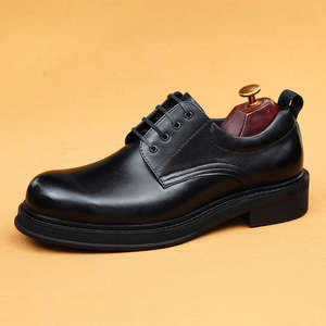รองเท้าหนังแท้สีดำแบบ Monk Strap สำหรับผู้ชาย หัวเหลี่ยม ปิดด้วยหัวเข็มขัด พื้นยาง เหมาะสำหรับใส่ทำงานทุกฤดู ขายส่ง - Product Image 4