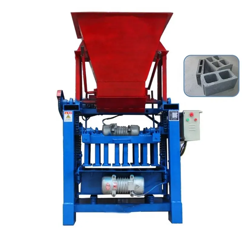 2023 hot selling free burning cement concrete hollow block machine small QMJ4-35 brick machine making automatic production line