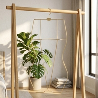 Porte-vêtements double niveau en métal pour lingerie et maillots de bain, organisateur de vêtements multifonctionnel pour salle de bain