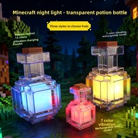 Lampe à LED colorée pour bureau, en forme de bouteille de potion Minecraft, pour les passionnés de jeux créatifs
