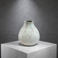 Vase à fleurs en céramique et porcelaine ARM LVG, forme organique, texture pierre, style nordique Wabi Sabi minimaliste, glaçure spéciale