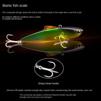 Leurre de pêche Shimano Japan Imports VIB Submerged Bait Far-cast Osmanthus Bass 12g Hard Bait en acier inoxydable avec hameçons
