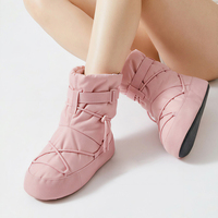 BW120 Chaussures de ballet en coton pour adulte, avec sangle enveloppante, chaudes et épaissies, pour l'entraînement et la pratique de la danse en intérieur