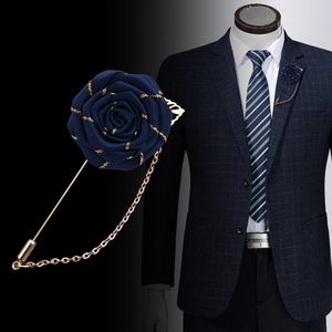 Мужская модная брошь с металлическими цветами - Product Image 1