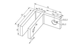 Soporte Moderno para Barandillas de Vidrio <span class=keywords><strong>Autran</strong></span> 316 de Acero Inoxidable Pulido, Instalación sin Perforaciones, Garantía de 5 Años - Product Image 3