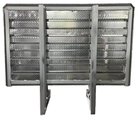 Support de cabine en aluminium robuste 68"x80" avec 2 crochets à chaîne et 1 support de chaîne complet pour semi-remorques