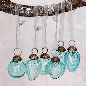 العنبر الساخن عيد الميلاد-20 زجاج زينة شجرة عيد الميلاد-زينة صغيرة-كرات عيد الميلاد - Product Image 4