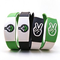 Bracelet en silicone énergétique personnalisé en gros avec 3000 ions négatifs pour bracelets holographiques Deuce X Power et brassard magnétique