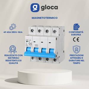 เบรกเกอร์วงจรโกลก้า JXB1 4P 380V 40A 6KA สำหรับป้องกันไฟฟ้า - Product Image 2