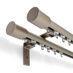 Rail de rideau droit en aluminium 6063-T5, rail coulissant robuste à fixation au plafond pour les espaces commerciaux - Product Image 4