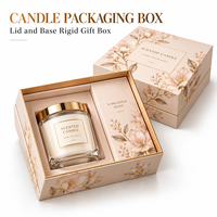 Boîte cadeau pour bougie personnalisée, emballage en papier rigide de luxe avec couvercle et base, logo, emballage cadeau pour parfum d'intérieur