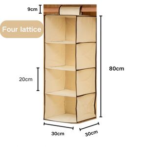 Sac de rangement pliable pour armoire à portes, grande capacité 5/4 compartiments, en tissu non tissé et panneaux de haute densité, haute qualité - Product Image 4