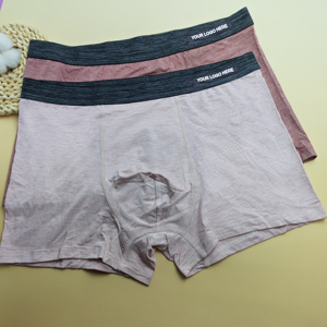 Calzoncillos bóxer de punto de algodón/spandex para hombre - Ropa interior deportiva transpirable de secado rápido con logo en la cintura, tallas L-3XL, cinturilla suave y orgánica - Product Image 1