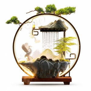 Nueva Fuente de Agua Decorativa de Resina con Rocas, Pintada a Mano, Estilo Chino, para Sala de Estar, Escritorio, Regalo - Product Image 1