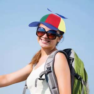 Regenboog Bamboe Libel Baseballpet Grappige Helikopter Propeller Avontuur Vader Hoed Snapback Hoed Voor Volwassen Kinderen Jongens Meisjes - Product Image 3