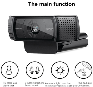 Pour <span class=keywords><strong>Logitech</strong></span> C920e, interface USB professionnelle <span class=keywords><strong>HD</strong></span> d'origine, capteur d'image CMOS, performances supérieures à la <span class=keywords><strong>webcam</strong></span> intégrée - Product Image 6