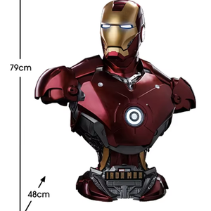 Statue Marvel MK3 Iron Man Réacteur <span class=keywords><strong>Arc</strong></span> Lumineux en Fibre de Verre Chromé Brillant pour Affichage de Bar à Thème Avengers - Product Image 1