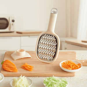 Rallador de Doble Cara Homecook de Acero Inoxidable, Multifuncional, para Patatas y Verduras, Verde Beige - Product Image 5