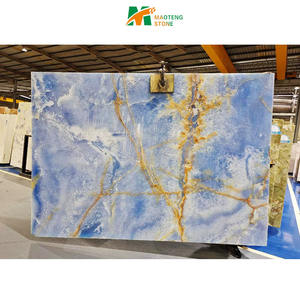 Натуральный камень синий оникс мраморные блоки Натуральный Камень Плиты полированный оникс Камень - Product Image 1