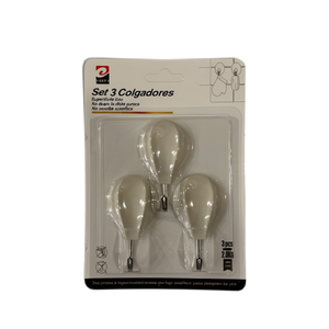 Set di 3 Ganci Trasparenti da Parete Resistenti 2.0Kg - Product Image 1