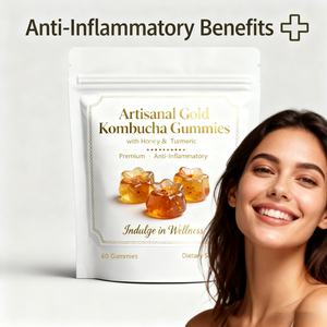 Eur לנו חם מכירה oem/odm להתאמה אישית kombucha gummies עם דבש & כורכום הניתן להתאמה אישית של בטן - Product Image 3