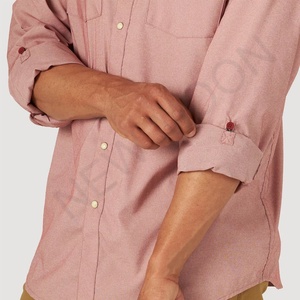 Custom Men's Button Down Shirt with Pockets UPF50 UV Protection Quick Dry Long Sleeve Fishing Shirt - Product Image 6