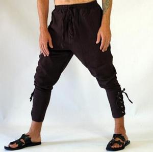 Pantalon de pirate adulte hommes médiéval Cosplay Renaissance gothique salon cavalier navigateur jambe pansement Halloween Costume de pirate - Product Image 2