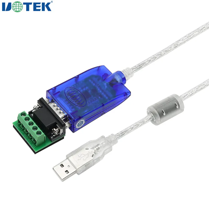 UOTEK Factory Großhandel 1,5 M USB zu RS232 RS485 RS422 Konverter USB A Kabel Serieller DB9-Anschluss Full Half Duplex USB Konverter